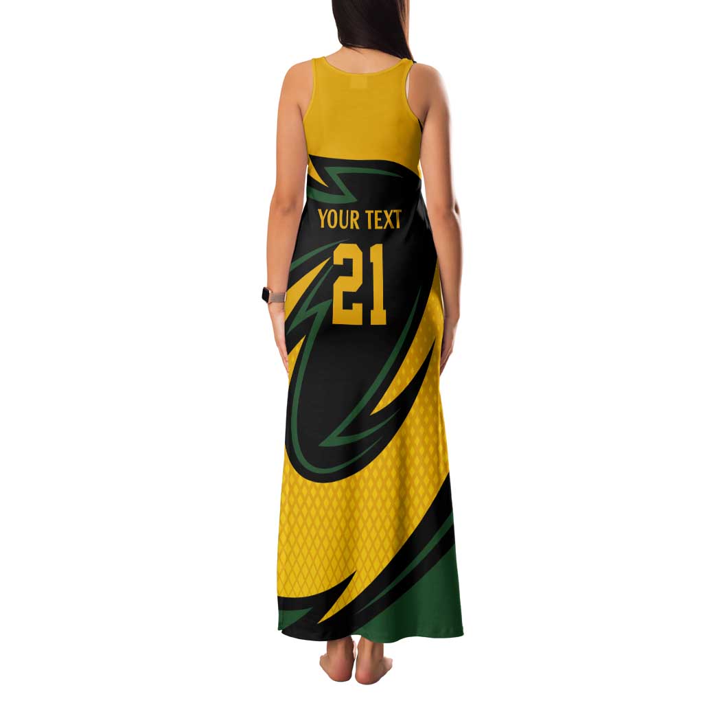 South African Springbok Cricket Custom Tank Maxi Dress Unique Pattern