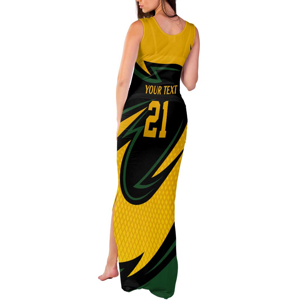 South African Springbok Cricket Custom Tank Maxi Dress Unique Pattern