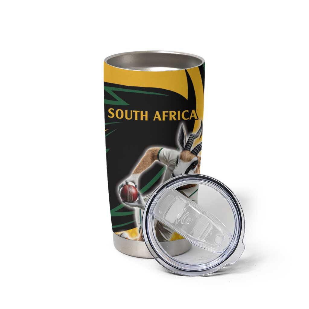 South African Springbok Cricket Custom Tumbler Cup Unique Pattern