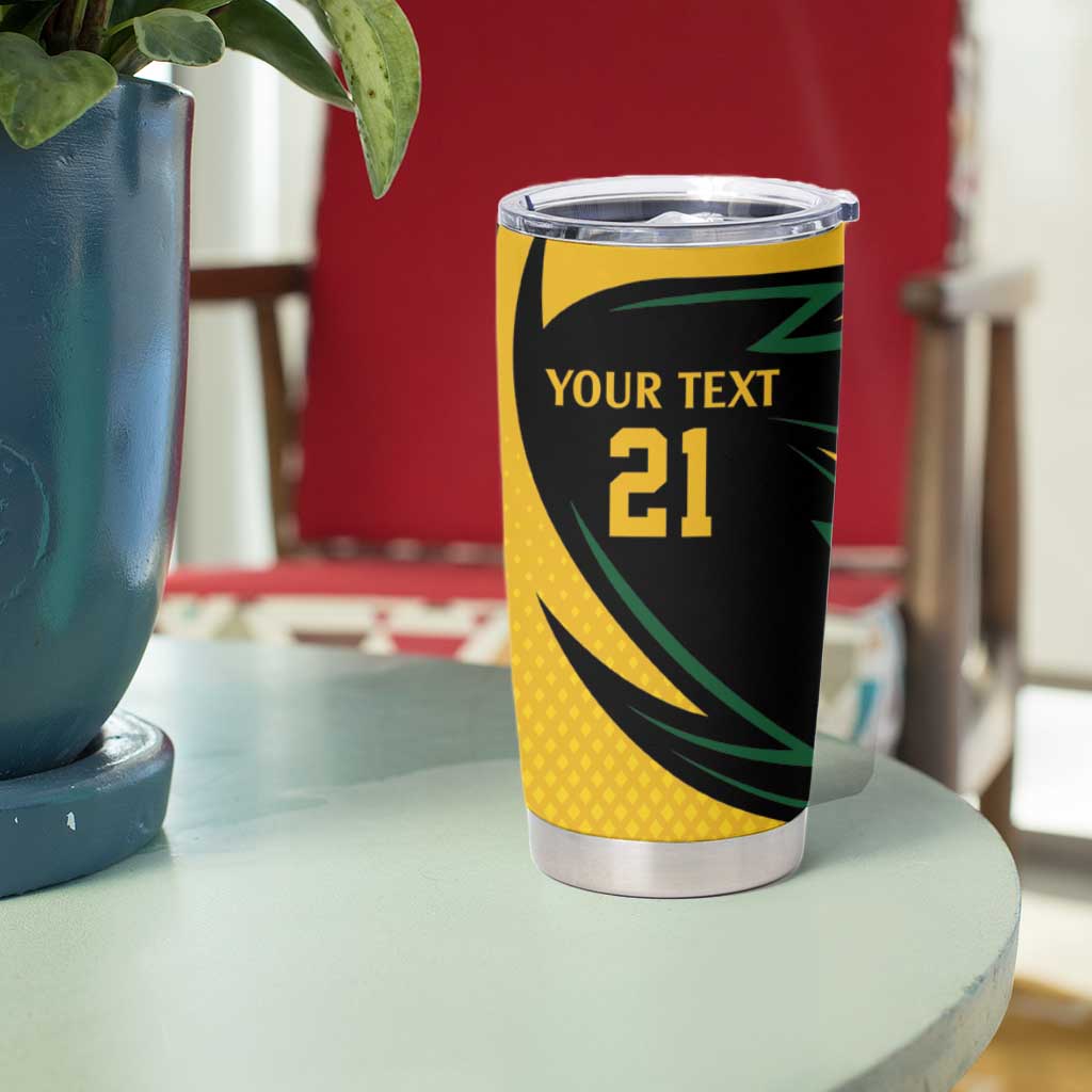 South African Springbok Cricket Custom Tumbler Cup Unique Pattern