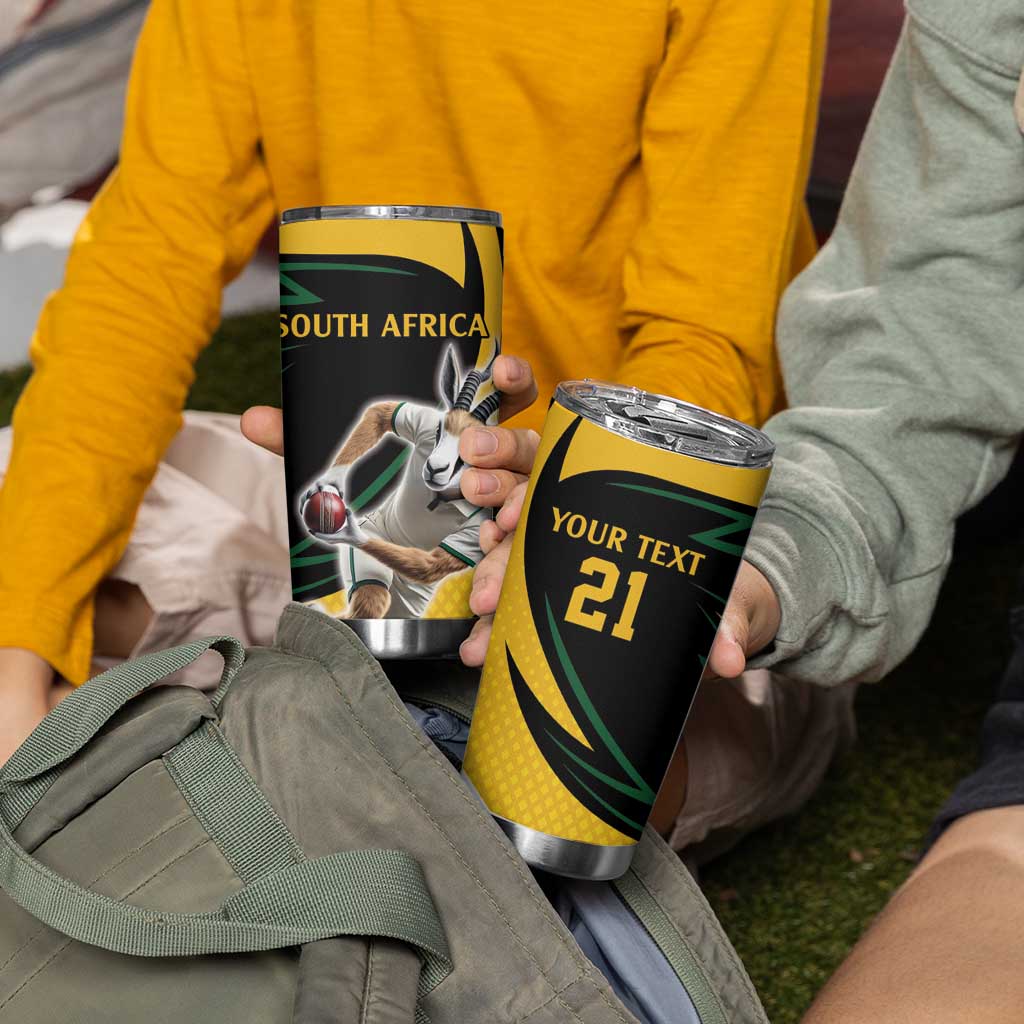 South African Springbok Cricket Custom Tumbler Cup Unique Pattern