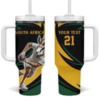 South African Springbok Cricket Custom Tumbler With Handle Unique Pattern