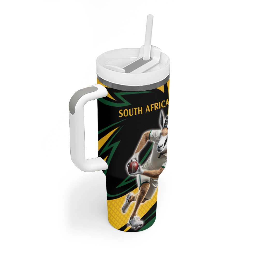 South African Springbok Cricket Custom Tumbler With Handle Unique Pattern
