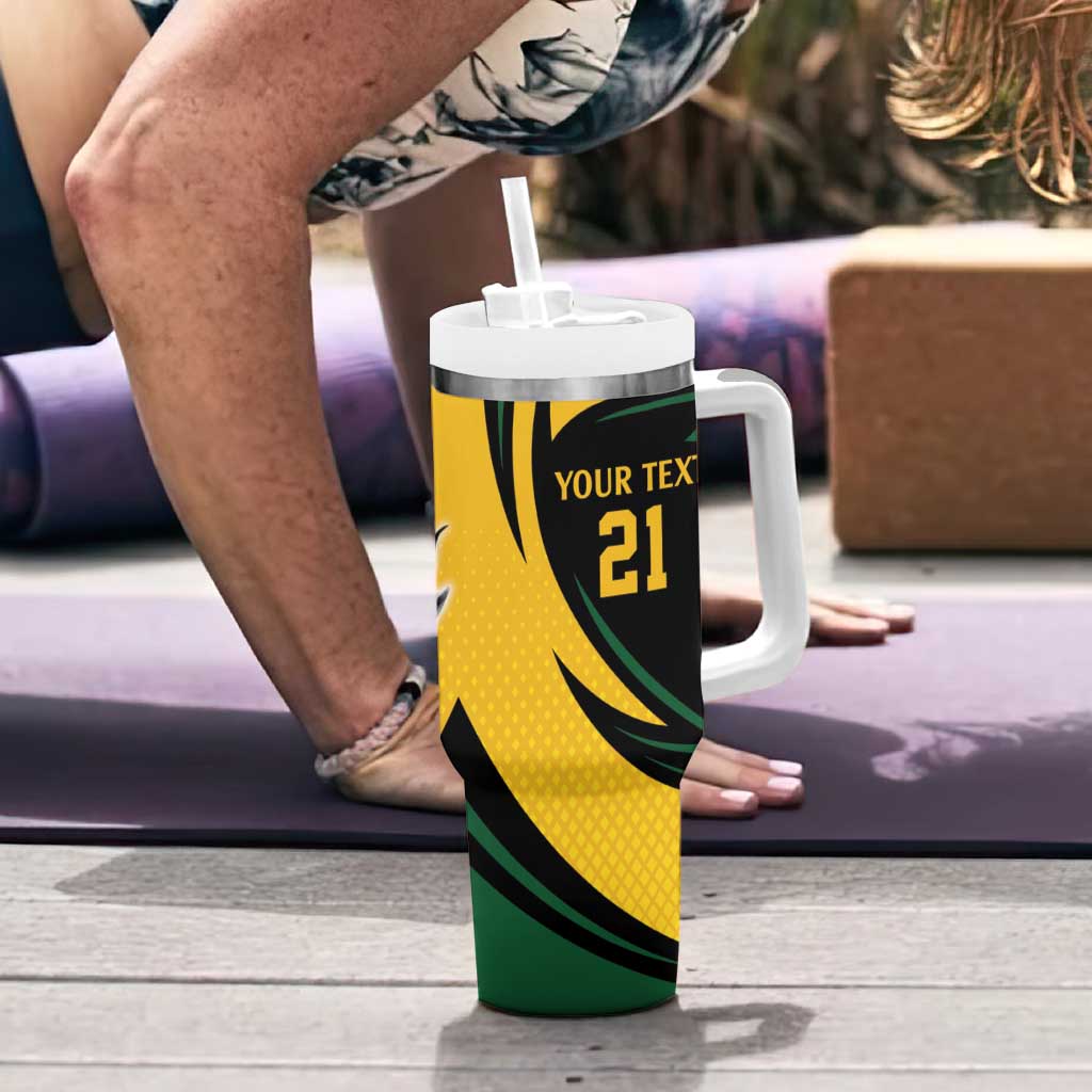 South African Springbok Cricket Custom Tumbler With Handle Unique Pattern