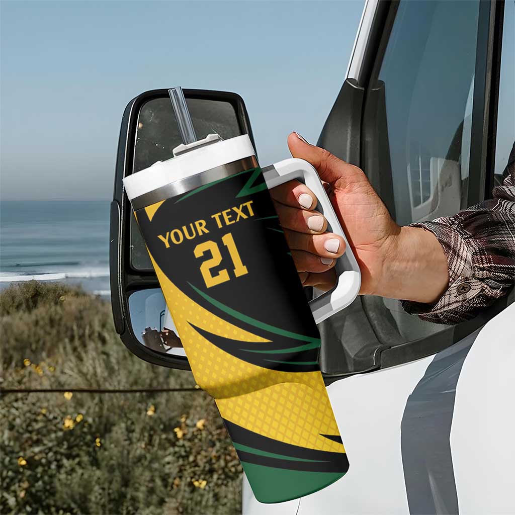 South African Springbok Cricket Custom Tumbler With Handle Unique Pattern