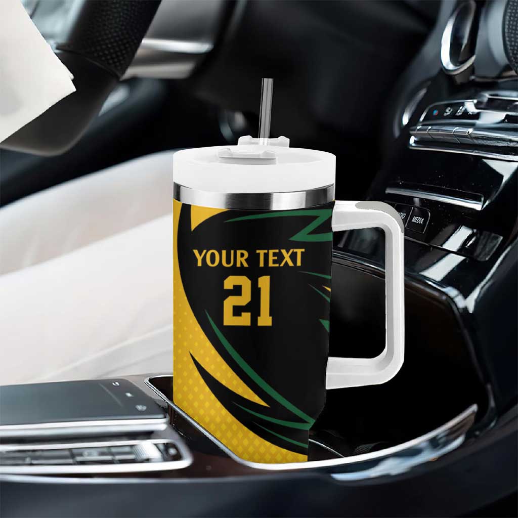 South African Springbok Cricket Custom Tumbler With Handle Unique Pattern