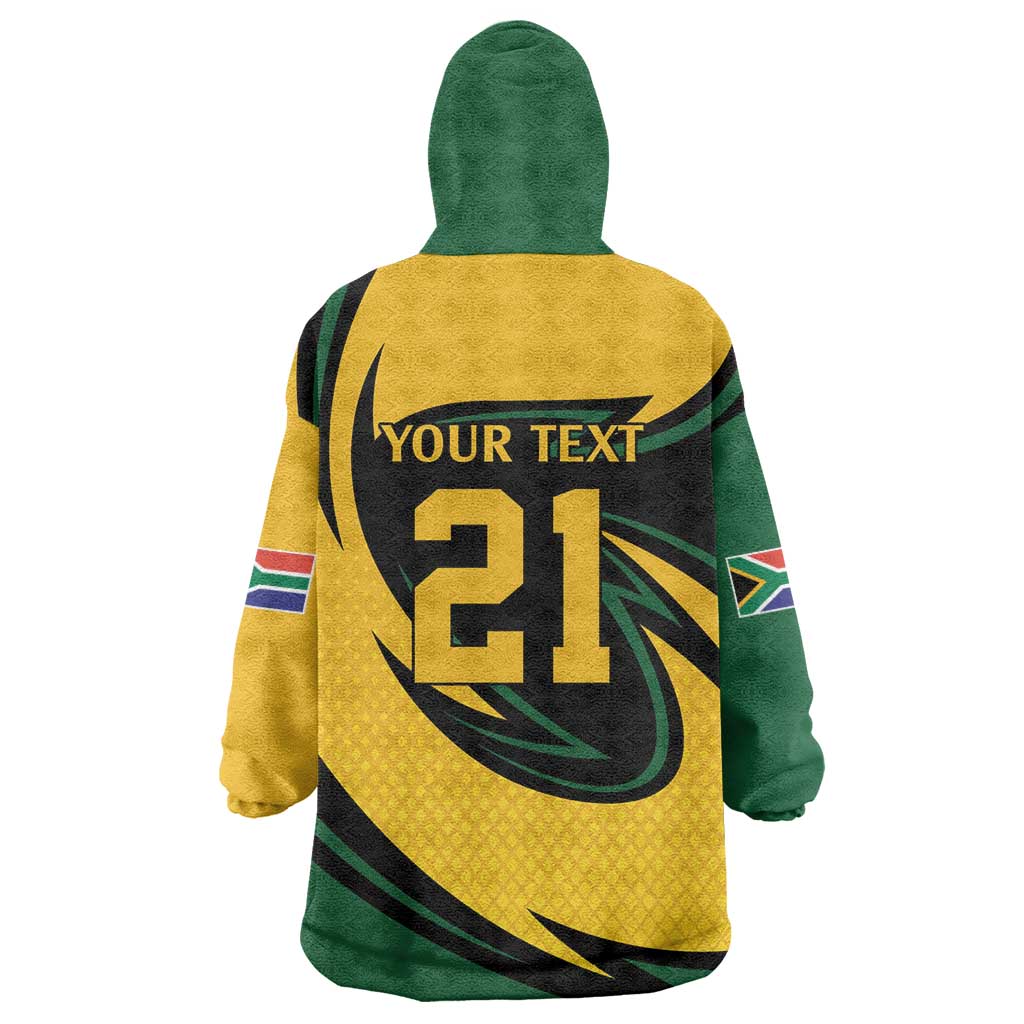 South African Springbok Cricket Custom Wearable Blanket Hoodie Unique Pattern