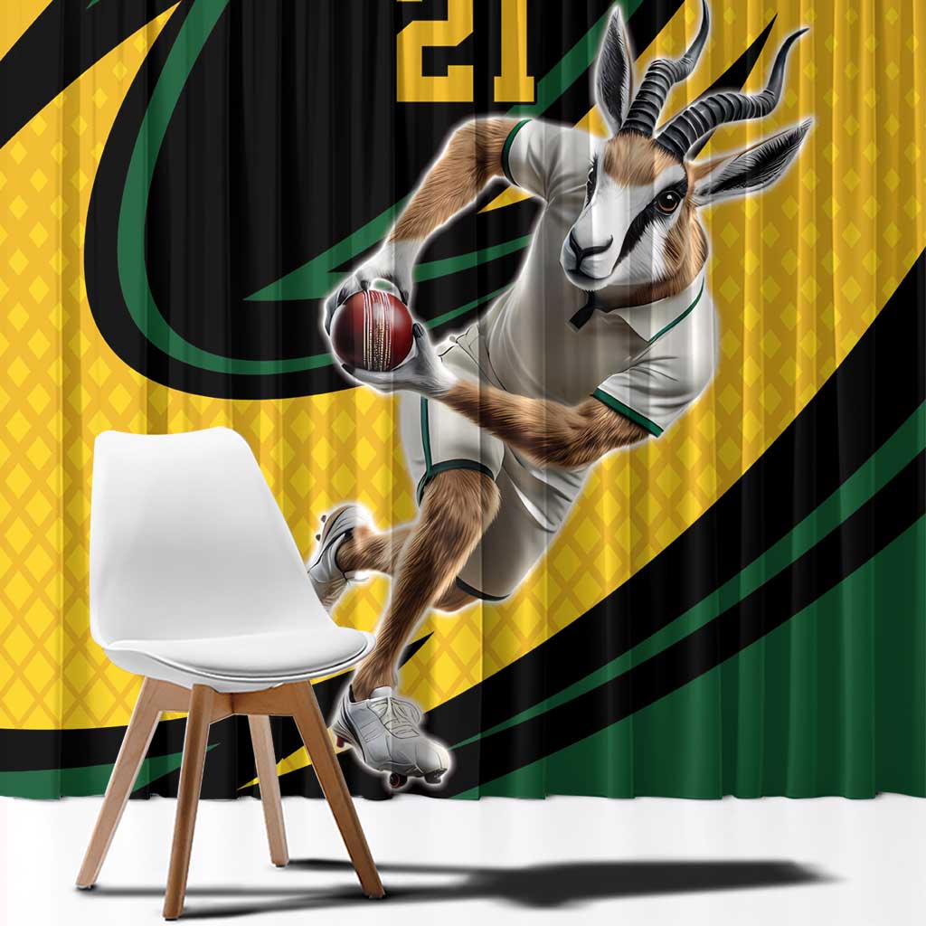 South African Springbok Cricket Custom Window Curtain Unique Pattern