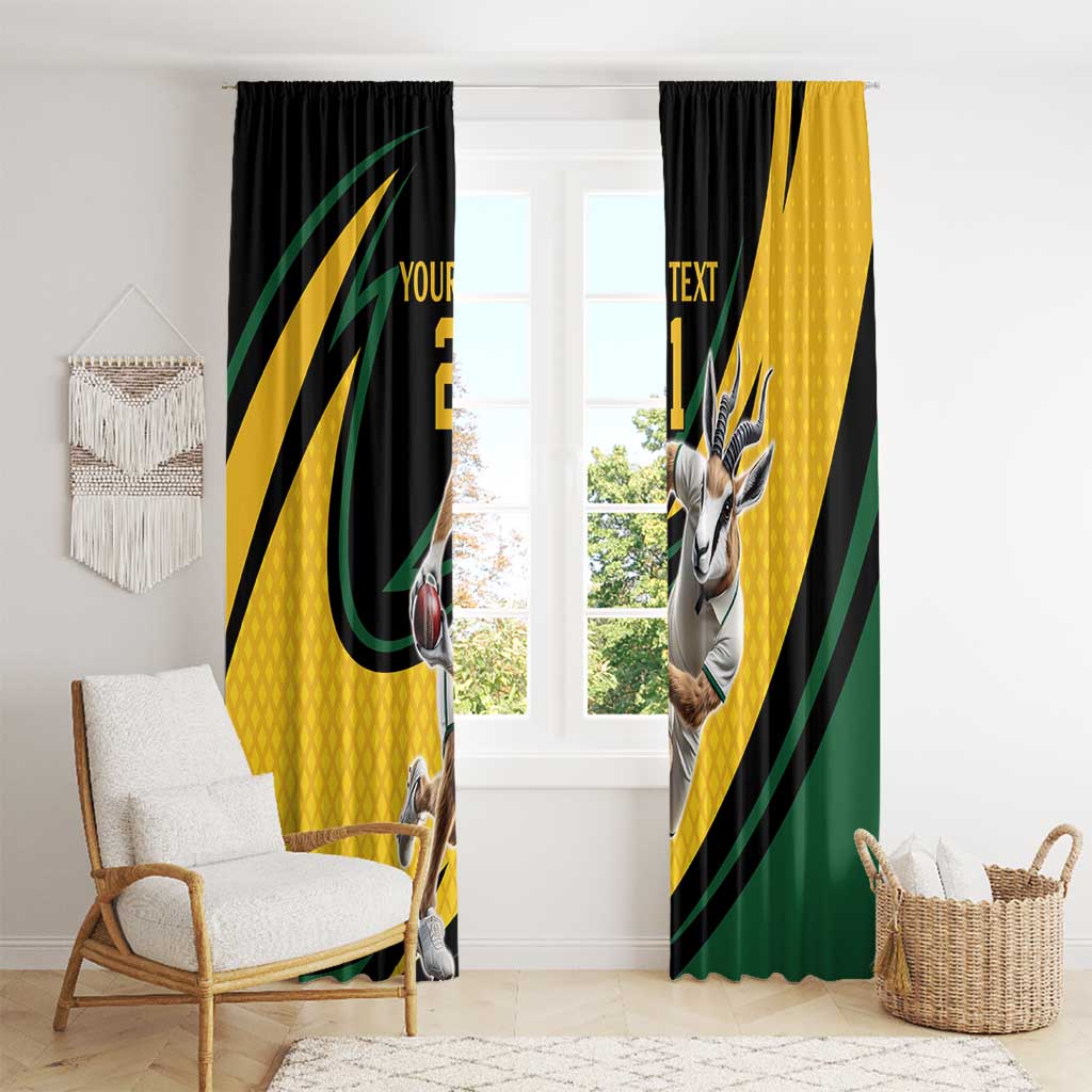 South African Springbok Cricket Custom Window Curtain Unique Pattern
