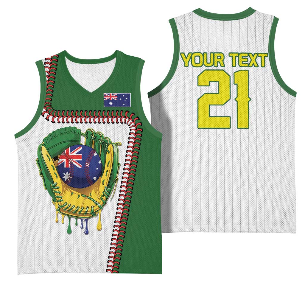 Custom Dripping Baseball Australia Basketball Jersey