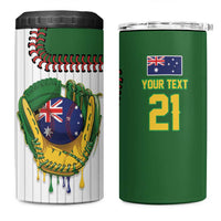 Custom Dripping Baseball Australia 4 in 1 Can Cooler Tumbler