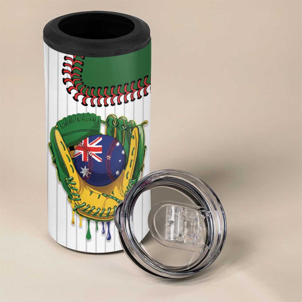 Custom Dripping Baseball Australia 4 in 1 Can Cooler Tumbler