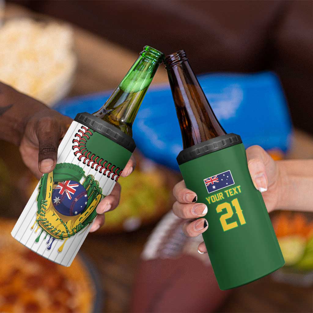 Custom Dripping Baseball Australia 4 in 1 Can Cooler Tumbler
