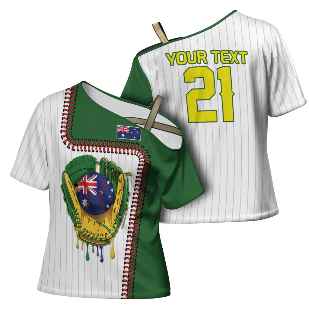 Custom Dripping Baseball Australia Cross Shoulder Shirt