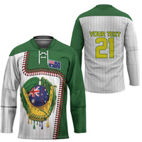 Custom Dripping Baseball Australia Hockey Jersey