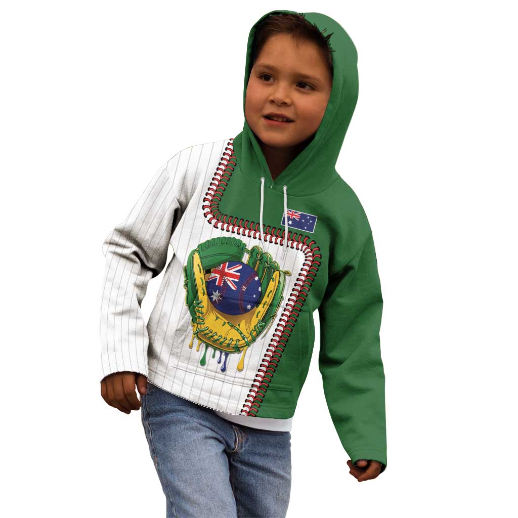 Custom Dripping Baseball Australia Kid Hoodie