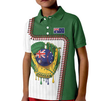 Custom Dripping Baseball Australia Kid Polo Shirt