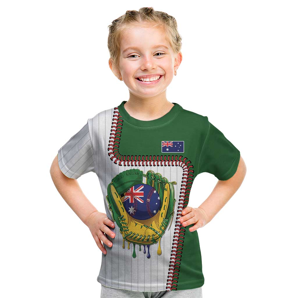 Custom Dripping Baseball Australia Kid T Shirt