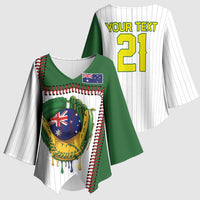 Custom Dripping Baseball Australia Kimono Sleeve Blouse