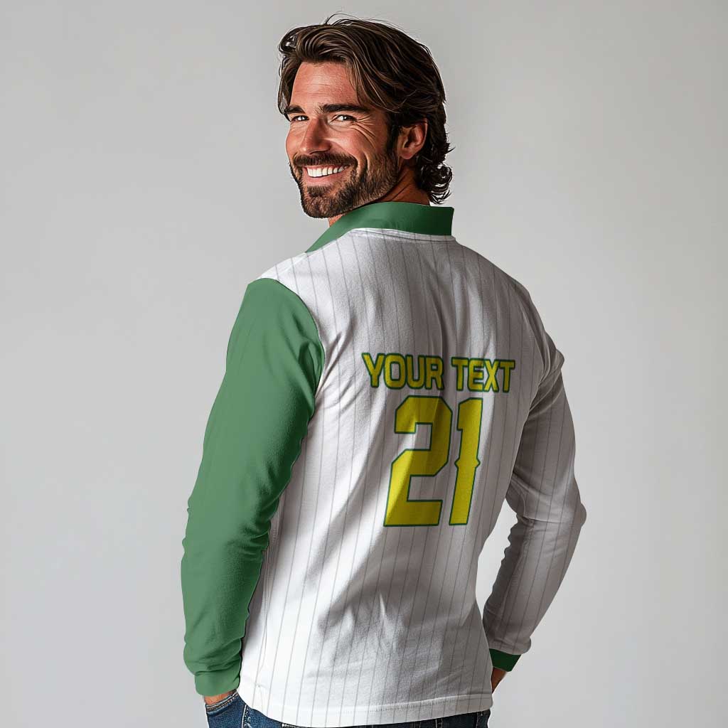 Custom Dripping Baseball Australia Long Sleeve Polo Shirt