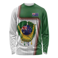 Custom Dripping Baseball Australia Long Sleeve Shirt