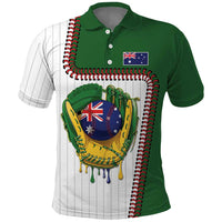 Custom Dripping Baseball Australia Polo Shirt