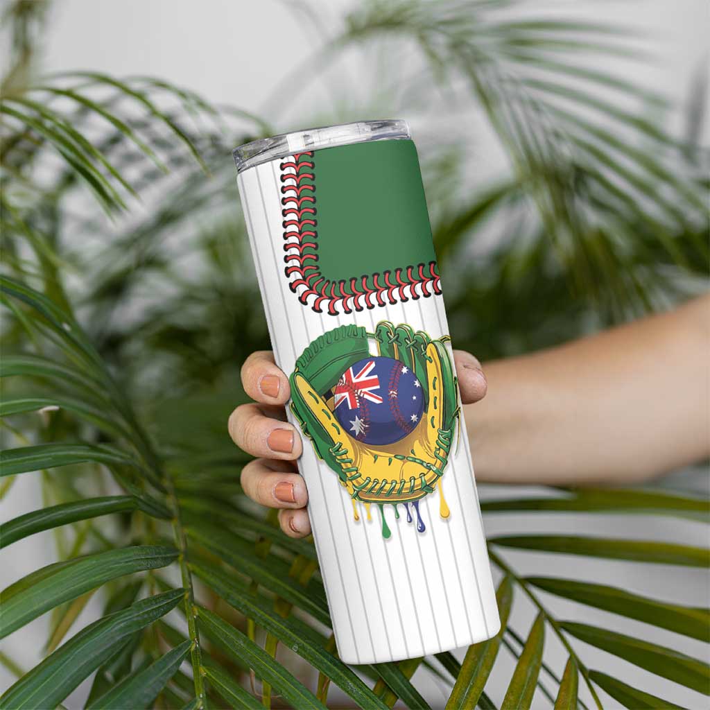 Custom Dripping Baseball Australia Skinny Tumbler