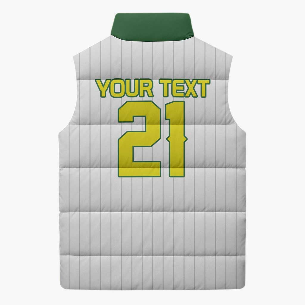 Custom Dripping Baseball Australia Sleeveless Puffer Jacket