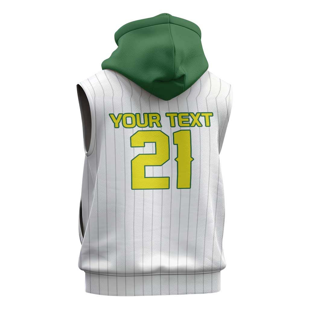 Custom Dripping Baseball Australia Sleeveless Zip Hoodie