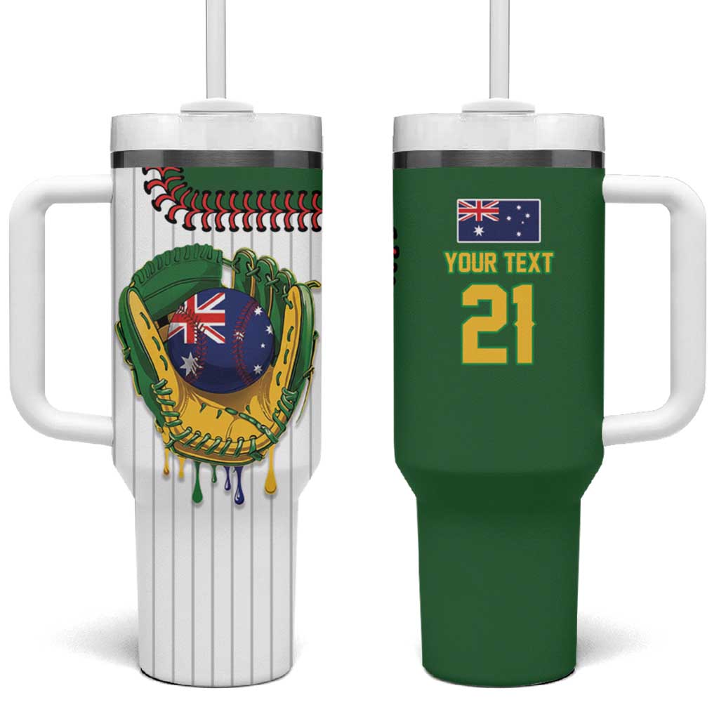 Custom Dripping Baseball Australia Tumbler With Handle
