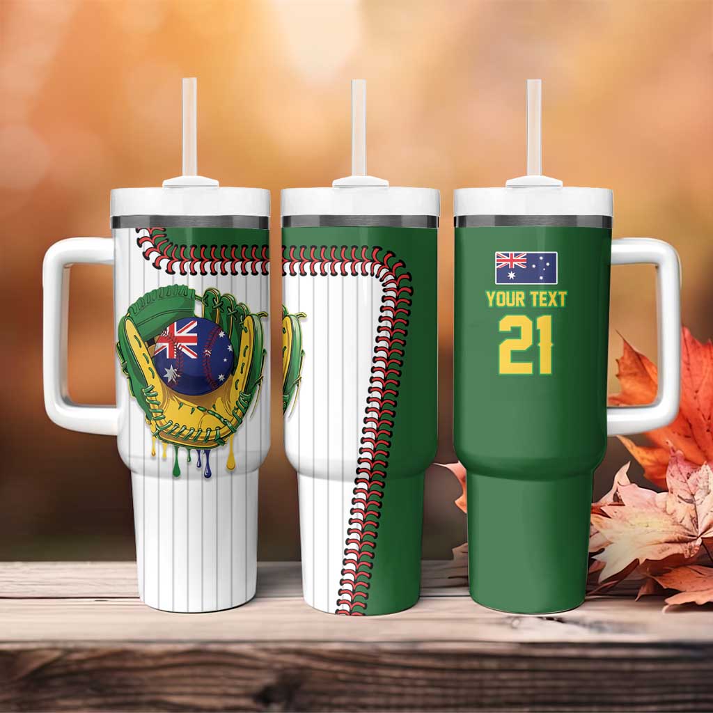 Custom Dripping Baseball Australia Tumbler With Handle