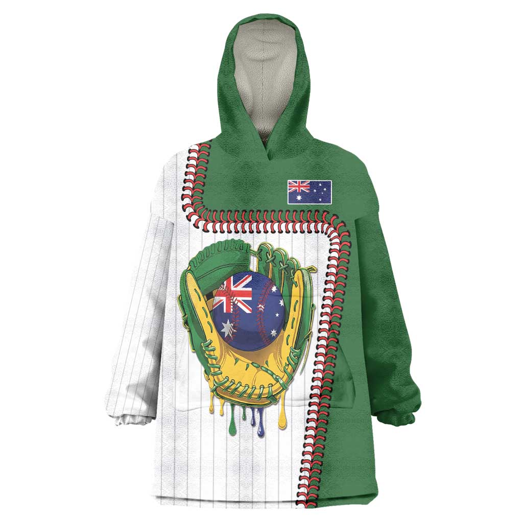 Custom Dripping Baseball Australia Wearable Blanket Hoodie