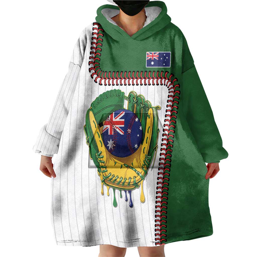 Custom Dripping Baseball Australia Wearable Blanket Hoodie