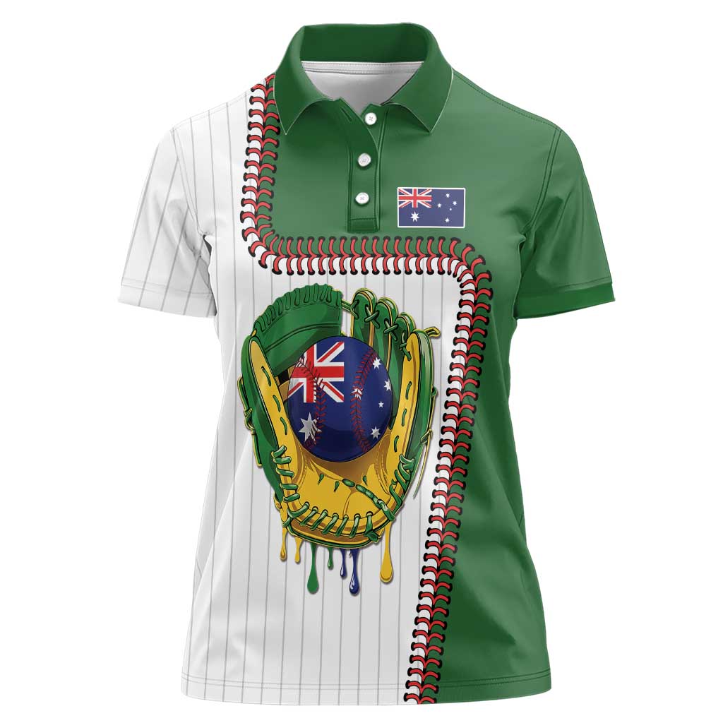 Custom Dripping Baseball Australia Women Polo Shirt