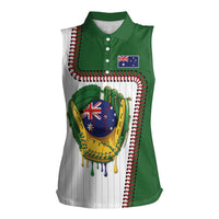 Custom Dripping Baseball Australia Women Sleeveless Polo Shirt