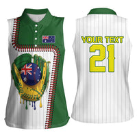 Custom Dripping Baseball Australia Women Sleeveless Polo Shirt