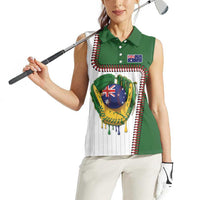 Custom Dripping Baseball Australia Women Sleeveless Polo Shirt