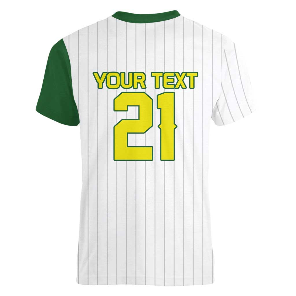 Custom Dripping Baseball Australia Women V-Neck T-Shirt