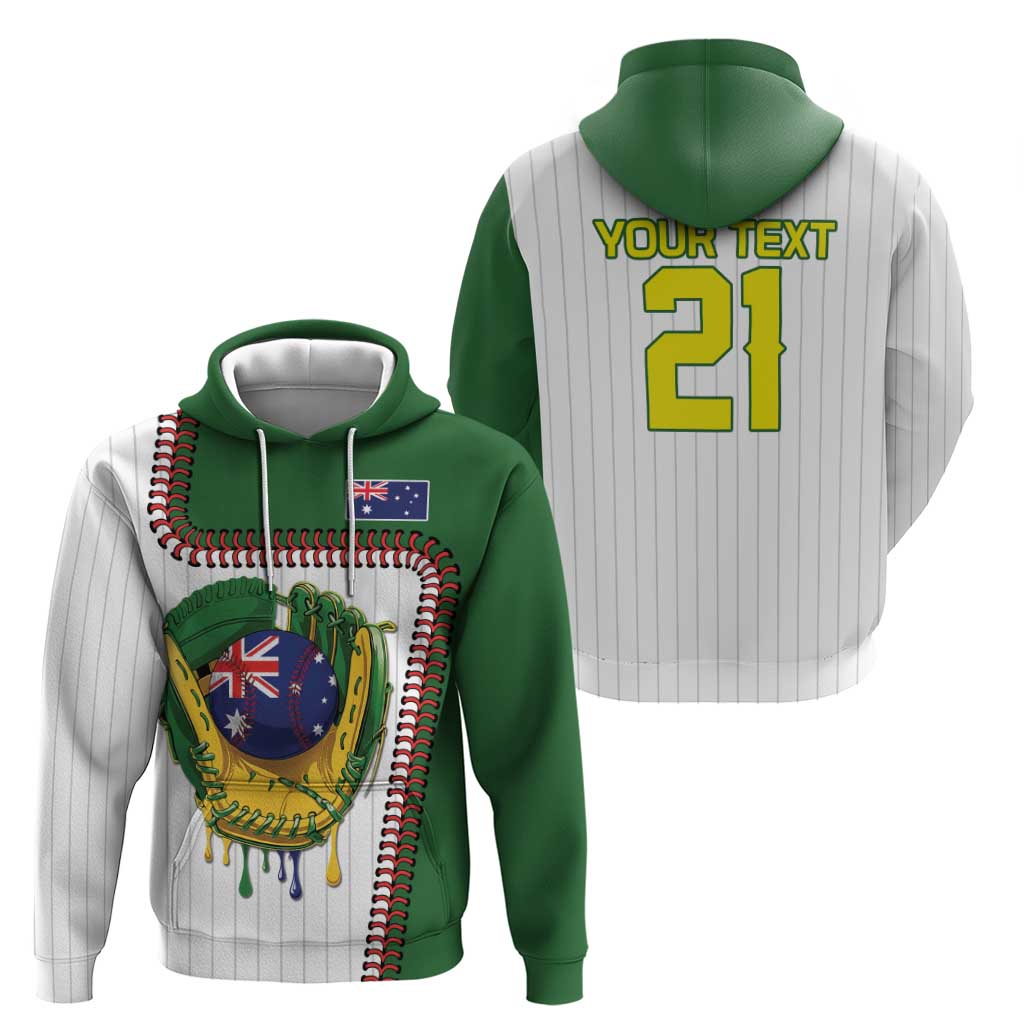 Custom Dripping Baseball Australia Zip Hoodie