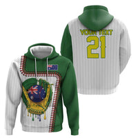 Custom Dripping Baseball Australia Zip Hoodie
