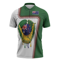 Custom Dripping Baseball Australia Zipper Polo Shirt
