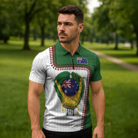 Custom Dripping Baseball Australia Zipper Polo Shirt