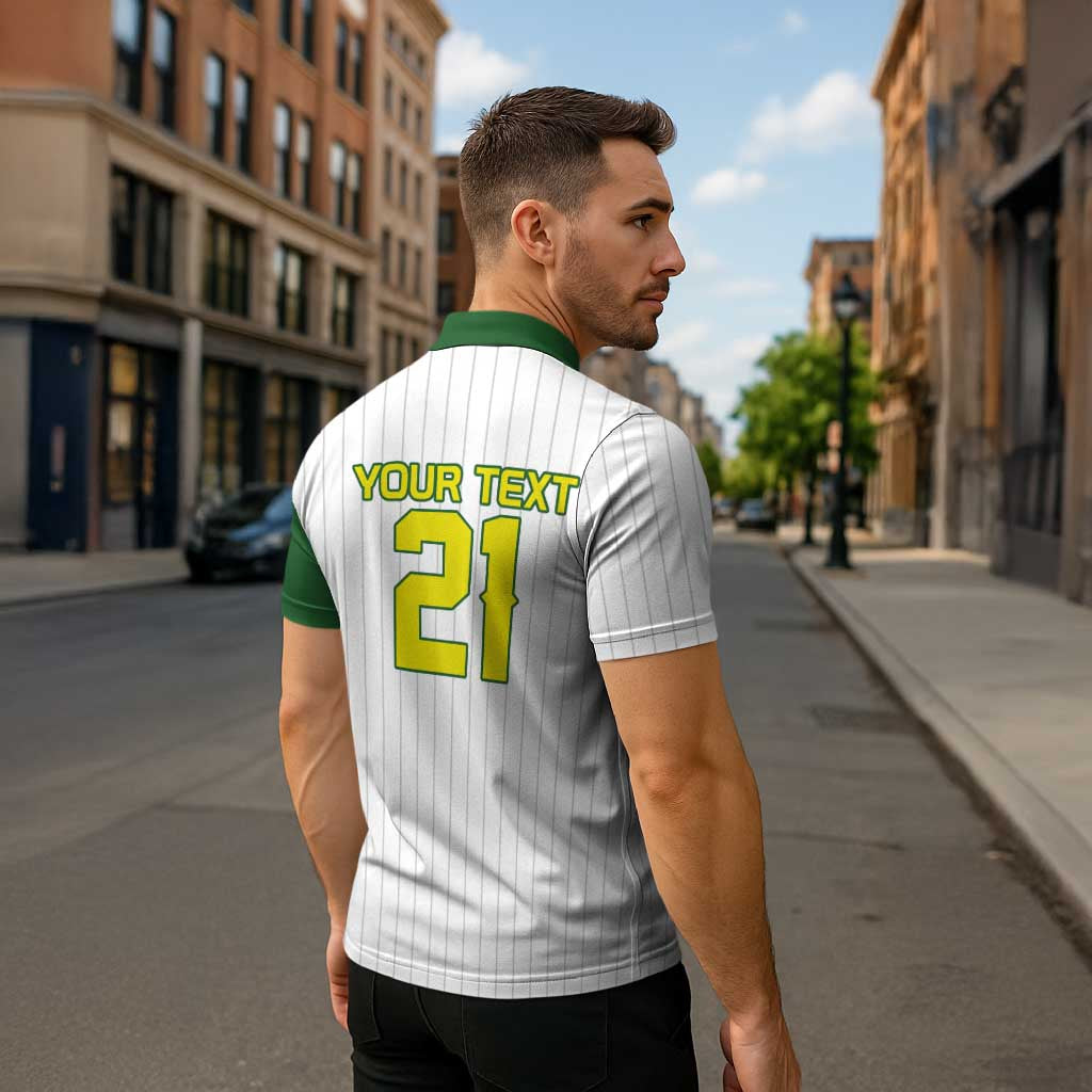 Custom Dripping Baseball Australia Zipper Polo Shirt