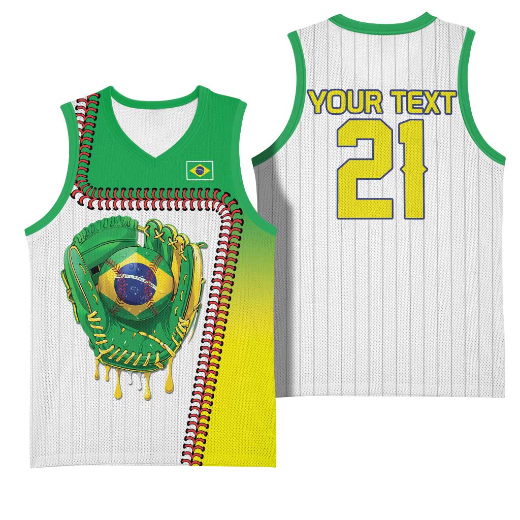 Custom Dripping Baseball Brazil Basketball Jersey