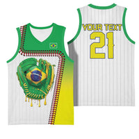 Custom Dripping Baseball Brazil Basketball Jersey