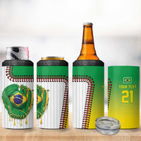 Custom Dripping Baseball Brazil 4 in 1 Can Cooler Tumbler