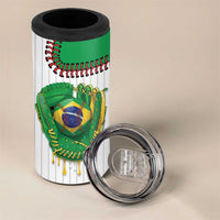 Custom Dripping Baseball Brazil 4 in 1 Can Cooler Tumbler