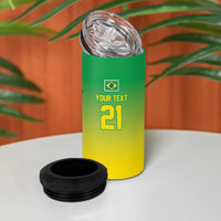 Custom Dripping Baseball Brazil 4 in 1 Can Cooler Tumbler