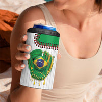 Custom Dripping Baseball Brazil 4 in 1 Can Cooler Tumbler