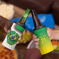 Custom Dripping Baseball Brazil 4 in 1 Can Cooler Tumbler